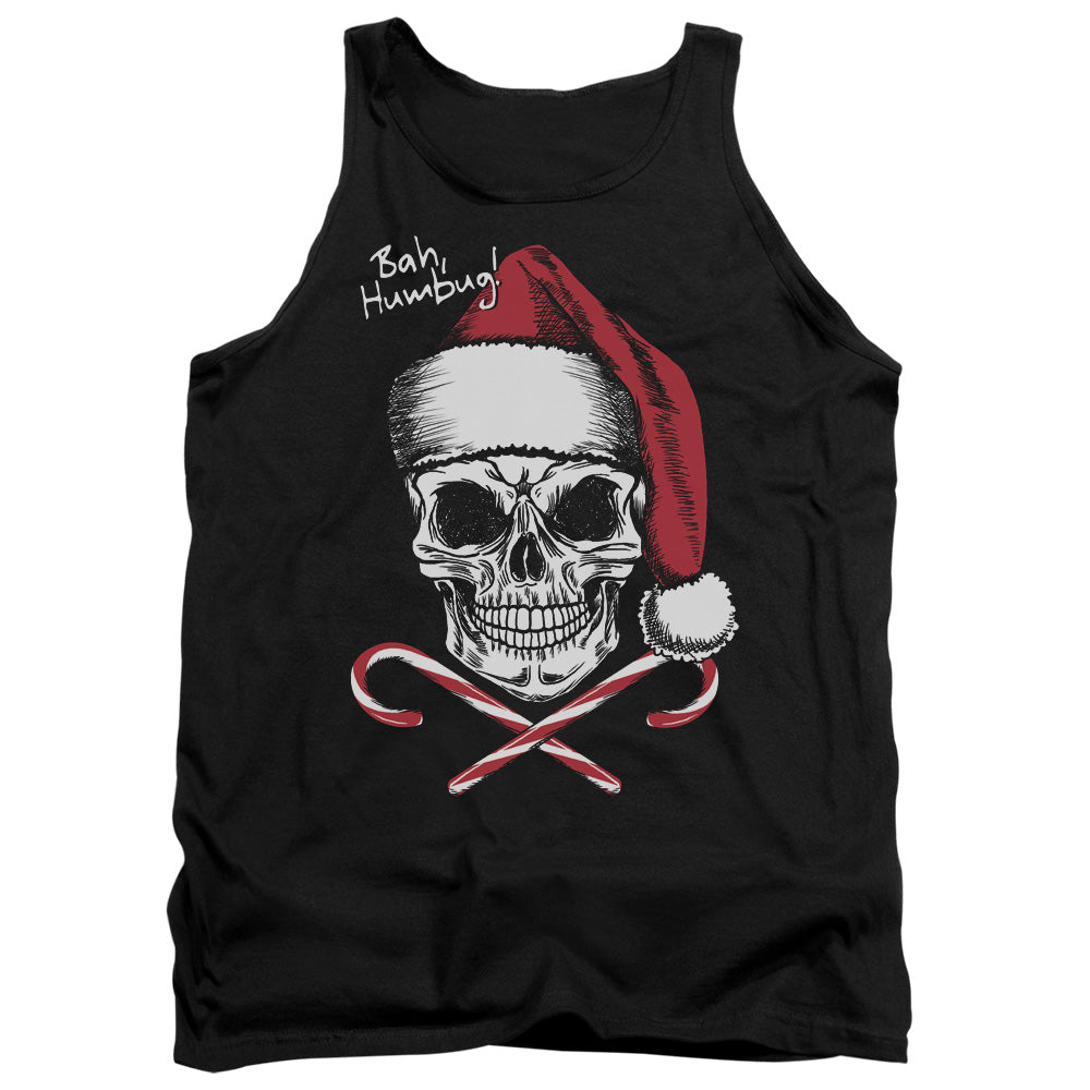 Skull Bah Humbug Mens Tank Top Shirt Black