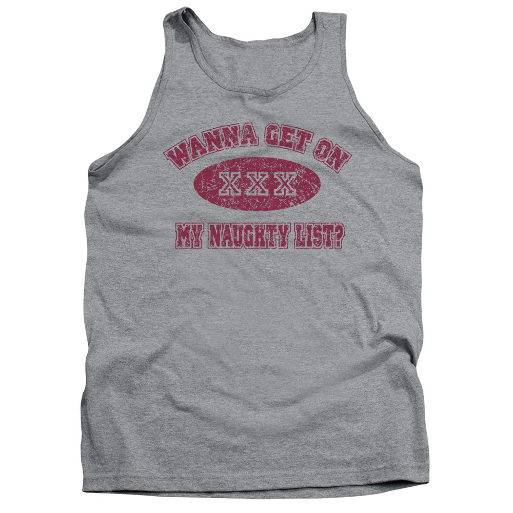 Naughty List Mens Tank Top Shirt Athletic Heather