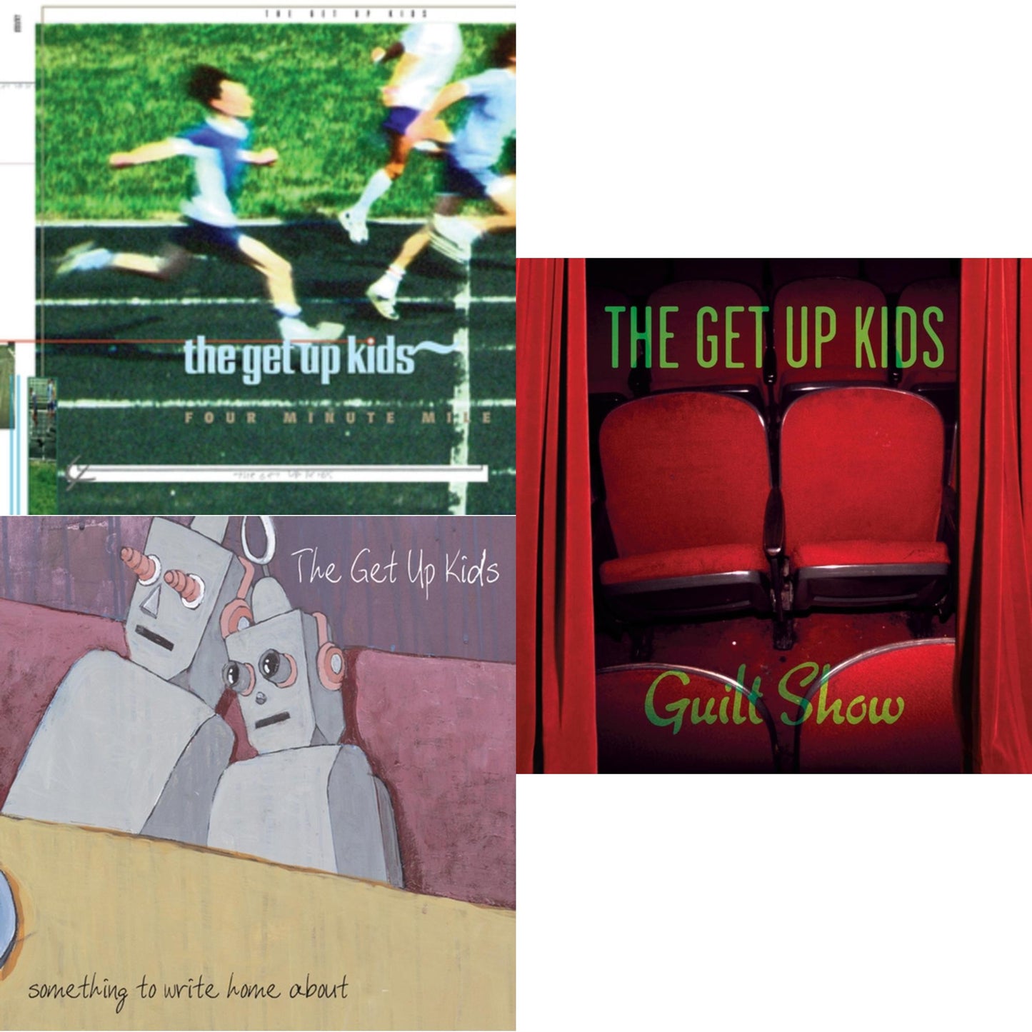 Get Up Kids - Guilt Show (Coke Bottle Clear With Red Splatter LP Vinyl/Limited Edition) & Four Minute Mile & Something To Write Home About