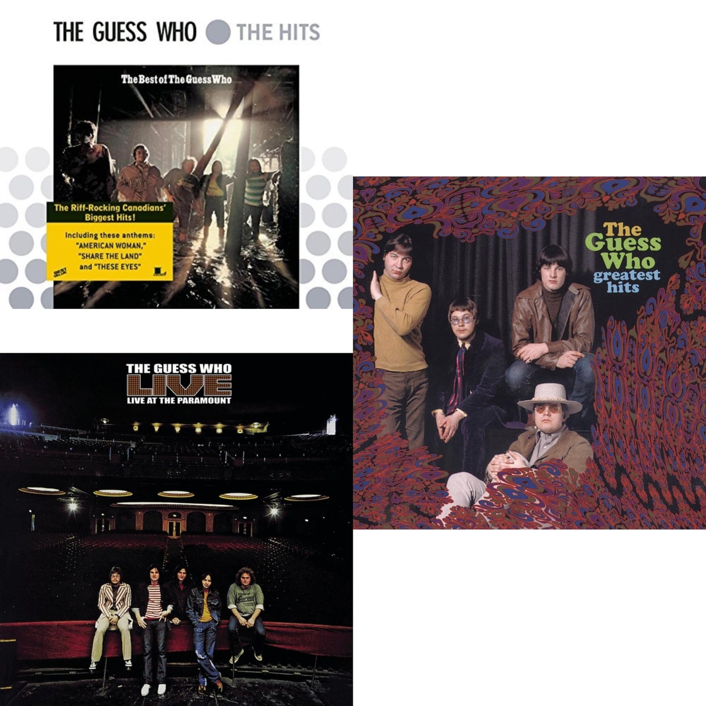 Guess Who - Best Of Guess Who & Live At The Paramount & Greatest Hits - CD Bundle