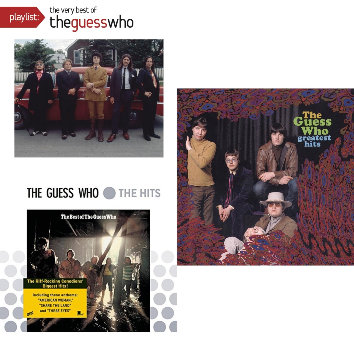Guess Who - Best Of Guess Who & Playlist: Very Best Of The Guess Who & Greatest Hits - CD Bundle