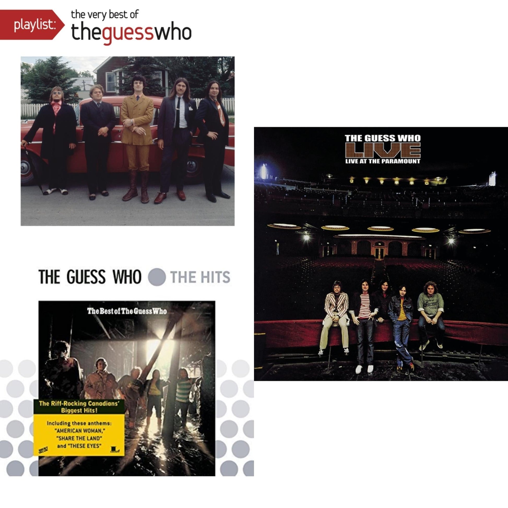 Guess Who - Best Of Guess Who & Live At The Paramount & Playlist: Very Best Of The Guess Who - CD Bundle
