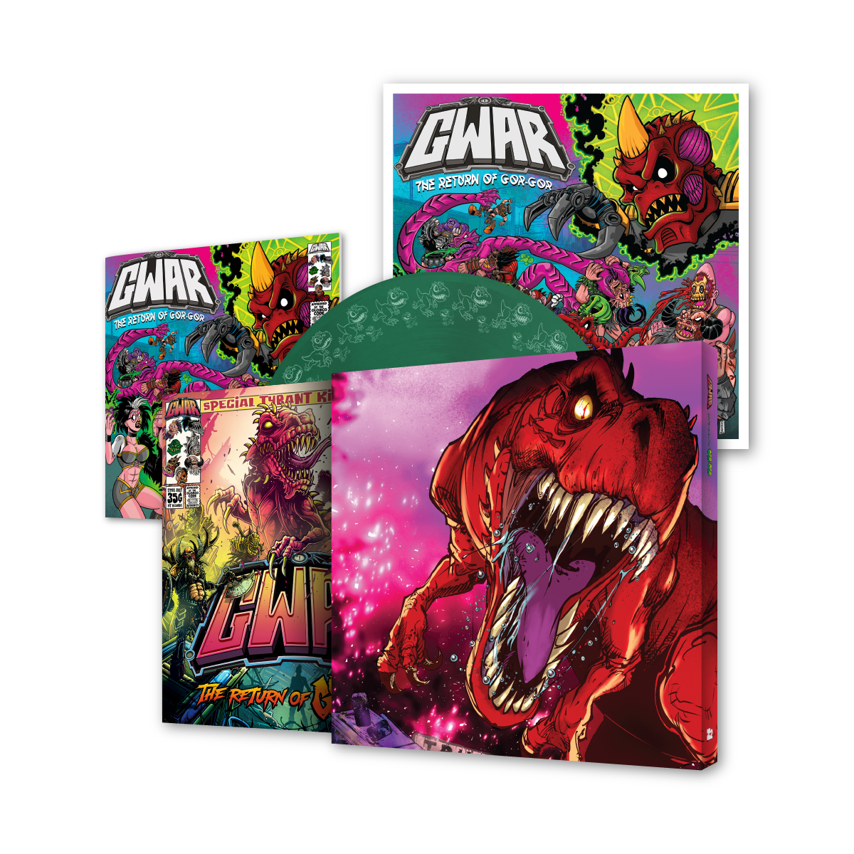 GWAR 'The Return of Gor Gor' Deluxe Comic Book + Vinyl Record LP (Limited Edition Evergreen)