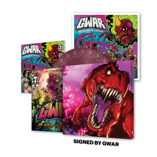 GWAR 'The Return of Gor Gor' Signed Platinum Edition Comic Book + Vinyl Record LP (Limited Edition Fruit Punch)