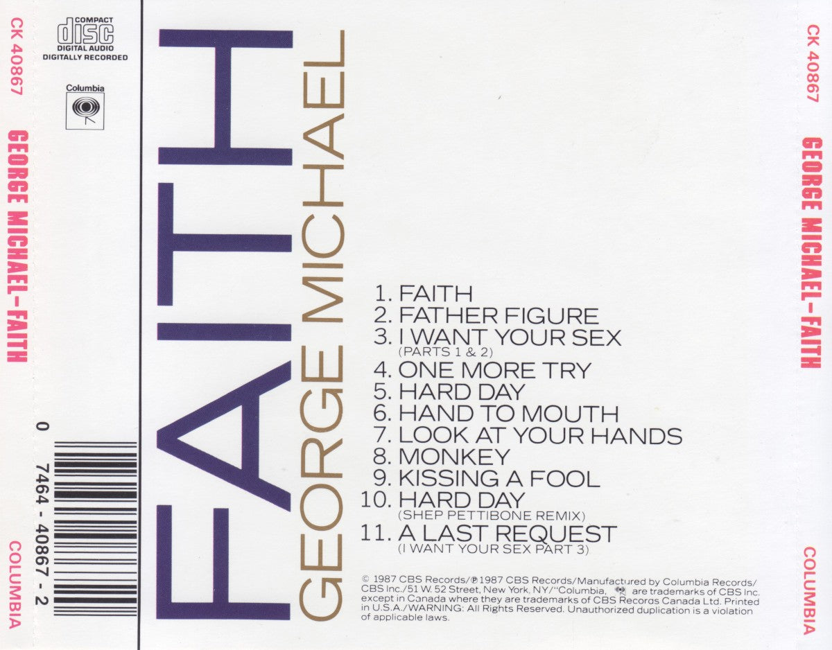 George Michael – Faith Music CD