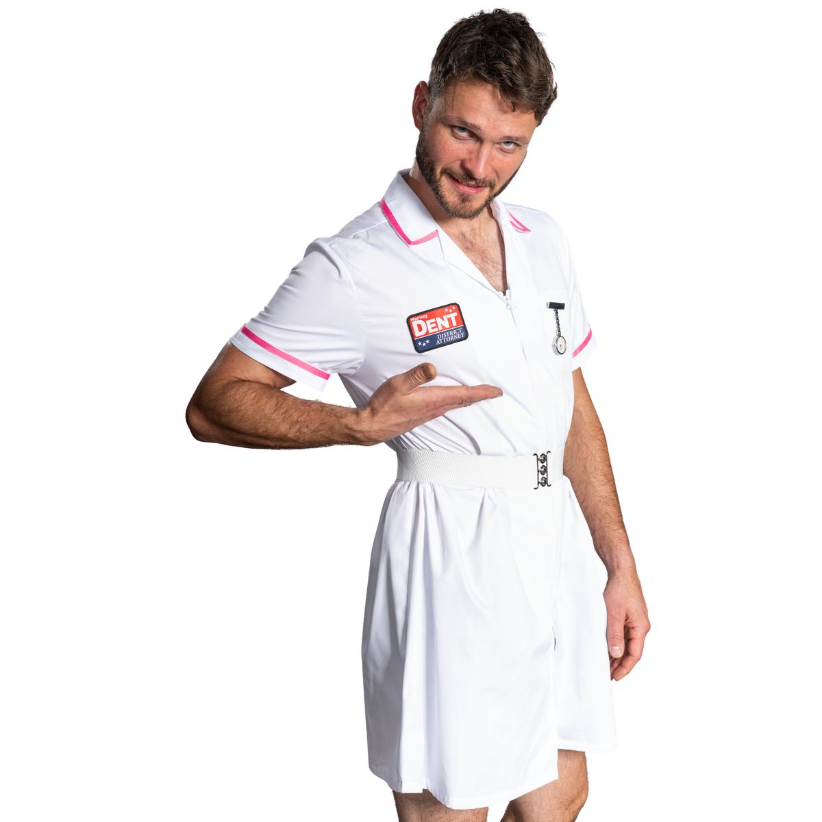 Dark Knight Dent Superhero Villain Nurse Cosplay Halloween Cosplay Costume Set