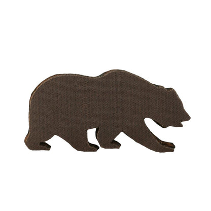 Brown Chenille Removable Bear Patch Grassroots California