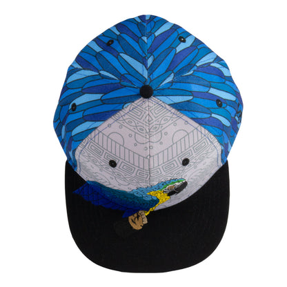 Blue Gold Macaw Feathers Fitted Hat Grassroots California