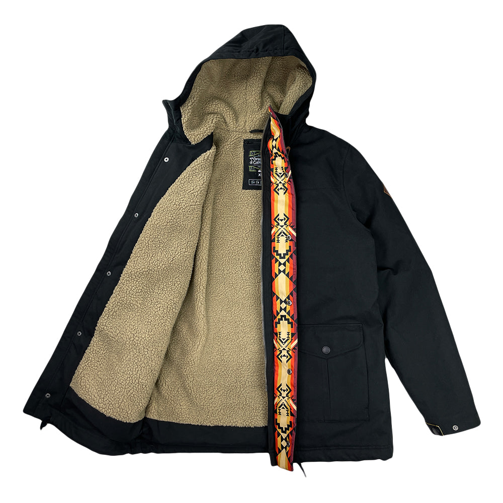 Desert Lore Black Sherpa Parka Jacket Grassroots California