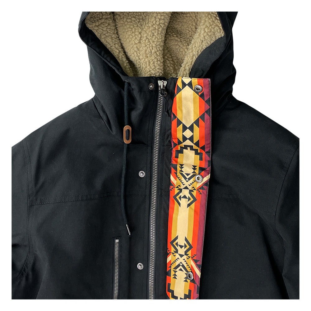 Desert Lore Black Sherpa Parka Jacket Grassroots California