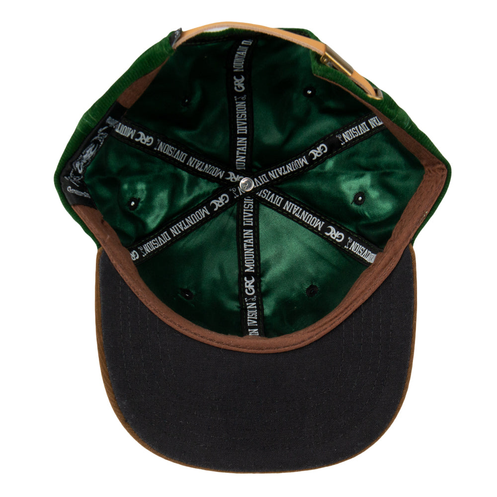 Mountain Division Mammoth Green Corduroy Strapback Hat Grassroots California