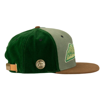 Mountain Division Mammoth Green Corduroy Strapback Hat Grassroots California