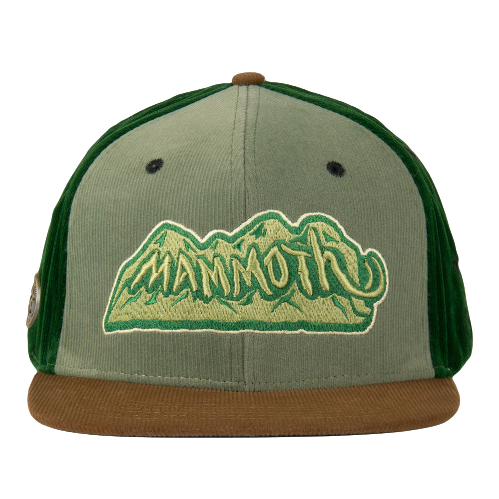 Mountain Division Mammoth Green Corduroy Strapback Hat Grassroots California