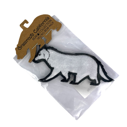 White Wolf Removable Bear Patch Grassroots California