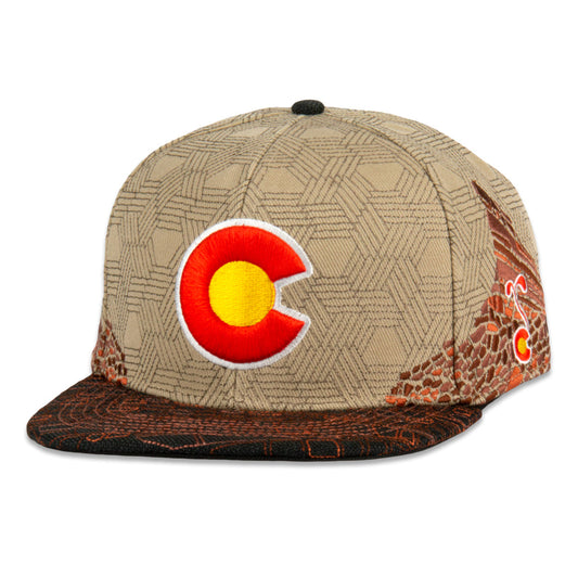 Red Rocks V3 Tan Snapback Hat Grassroots California