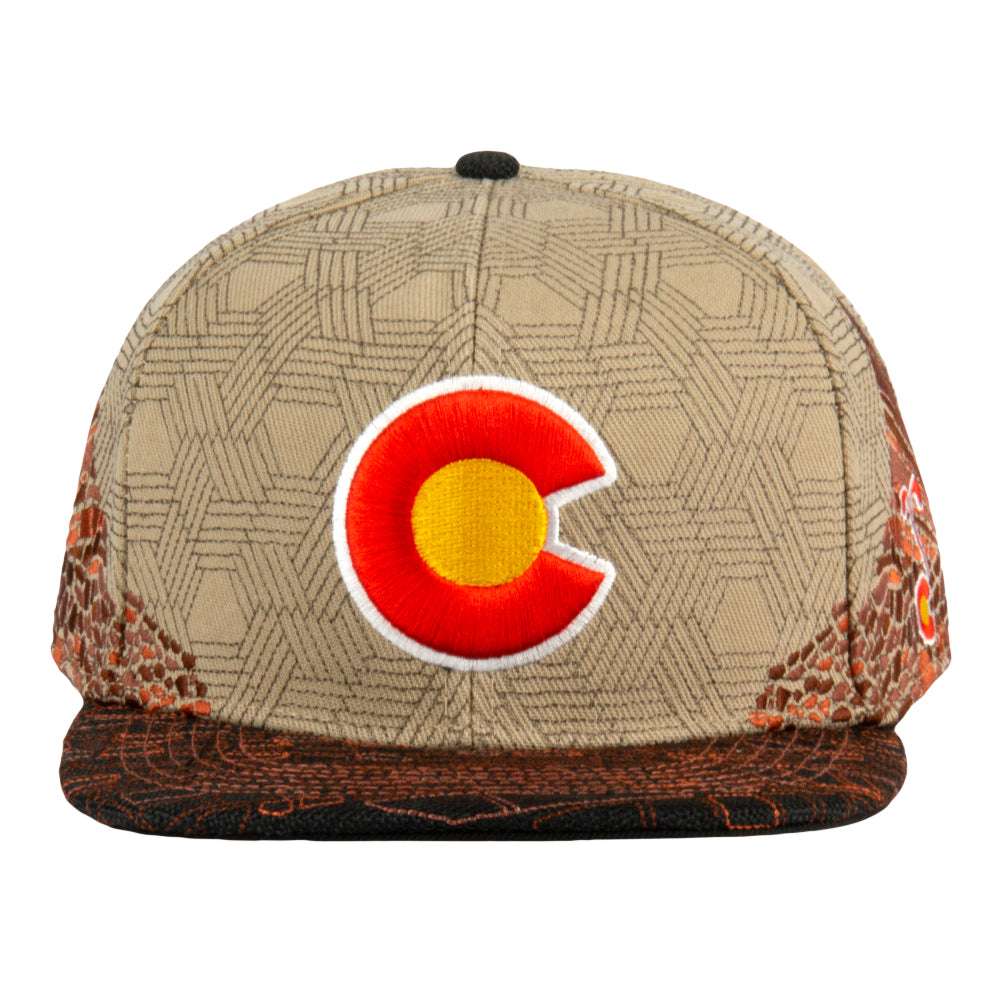 Red Rocks V3 Tan Snapback Hat Grassroots California