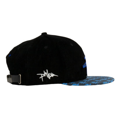 Phlo Designs Columbine Removable Logo Black Strapback Hat Grassroots California