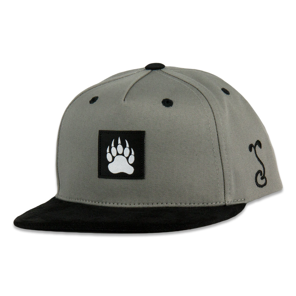 Bear Paw Gray Kids Snapback Hat Grassroots California