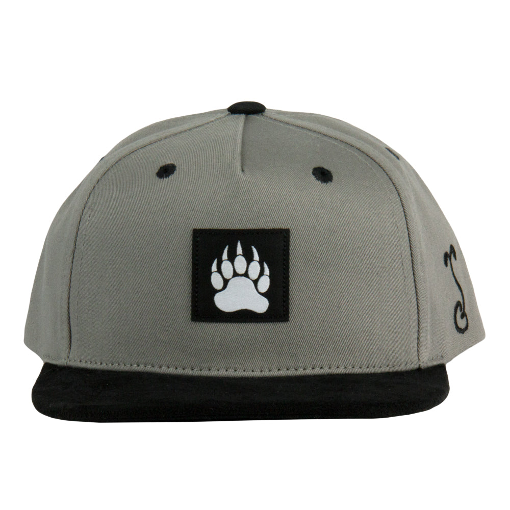 Bear Paw Gray Kids Snapback Hat Grassroots California