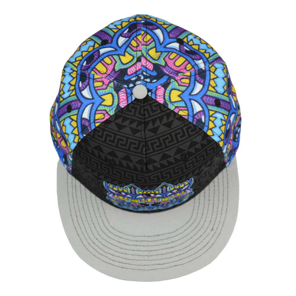 Chris Dyer Harmoneyes Blue Pattern Fitted Hat Grassroots California