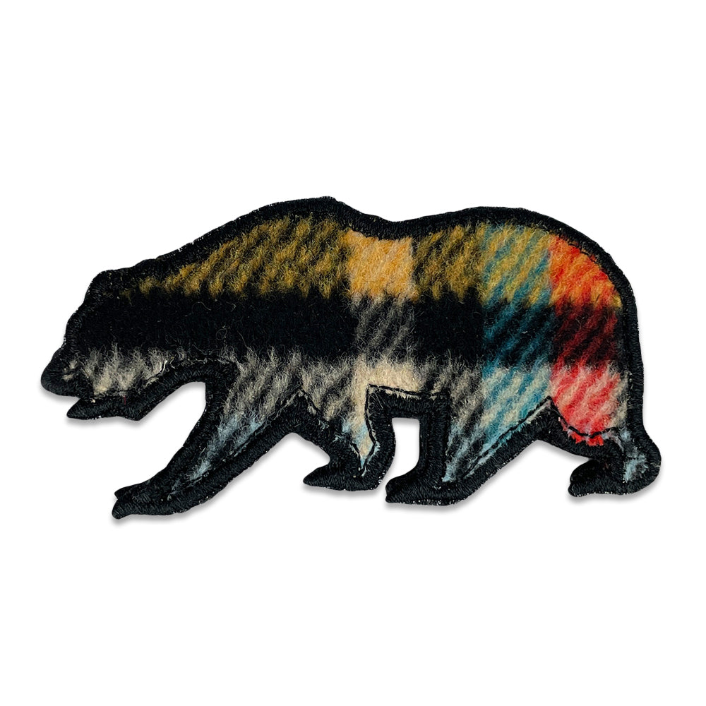 Pastel Flannel Removable Bear Patch Grassroots California