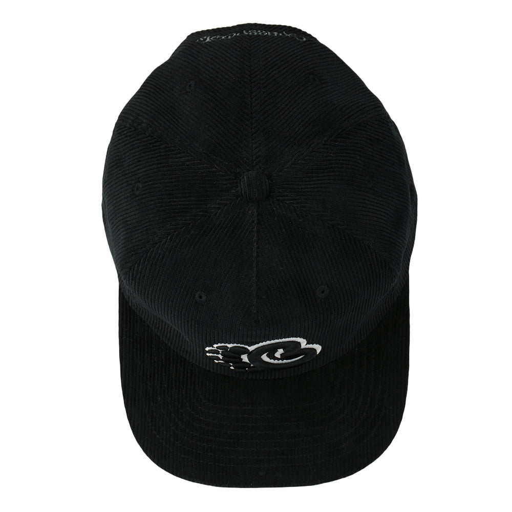 GPaw Black Corduroy Zipperback Hat Grassroots California