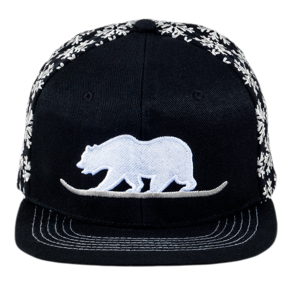 Snowboard Bear Blizzard Snapback Hat Grassroots California