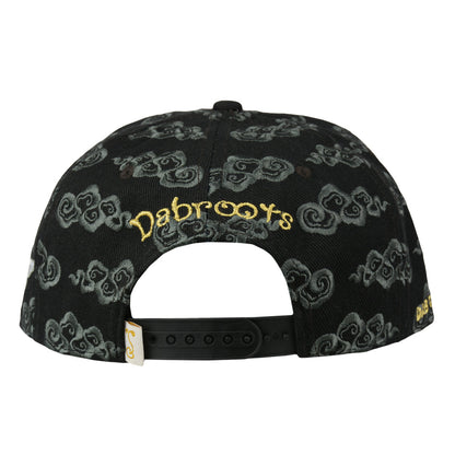 Dabroots Clouds Allover Black Snapback Hat Grassroots California