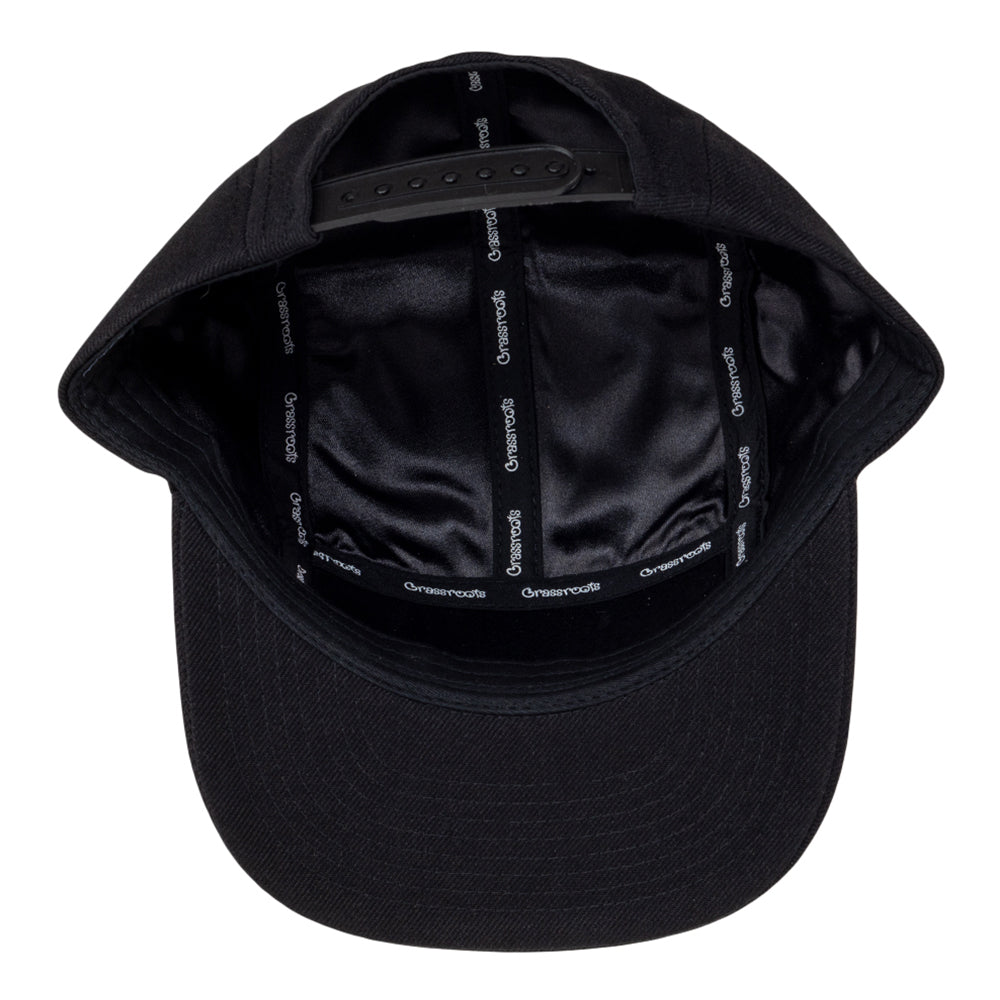 Touch of Class Black 5 Panel Hat Grassroots California