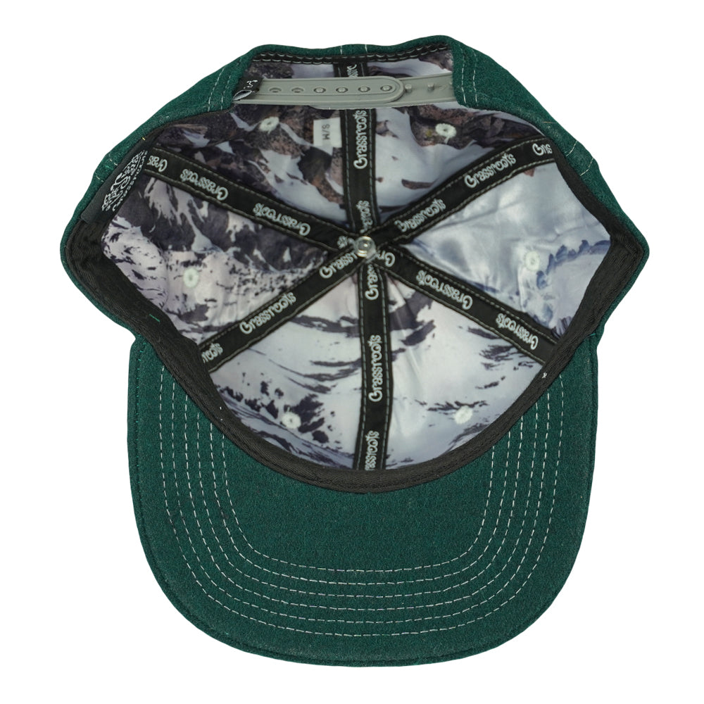 GRC 710 Native Plates Green Snapback Hat Grassroots California