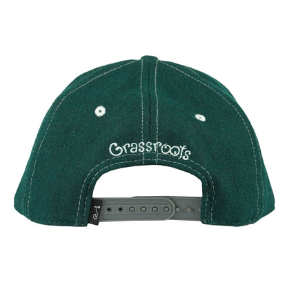 GRC 710 Native Plates Green Snapback Hat Grassroots California