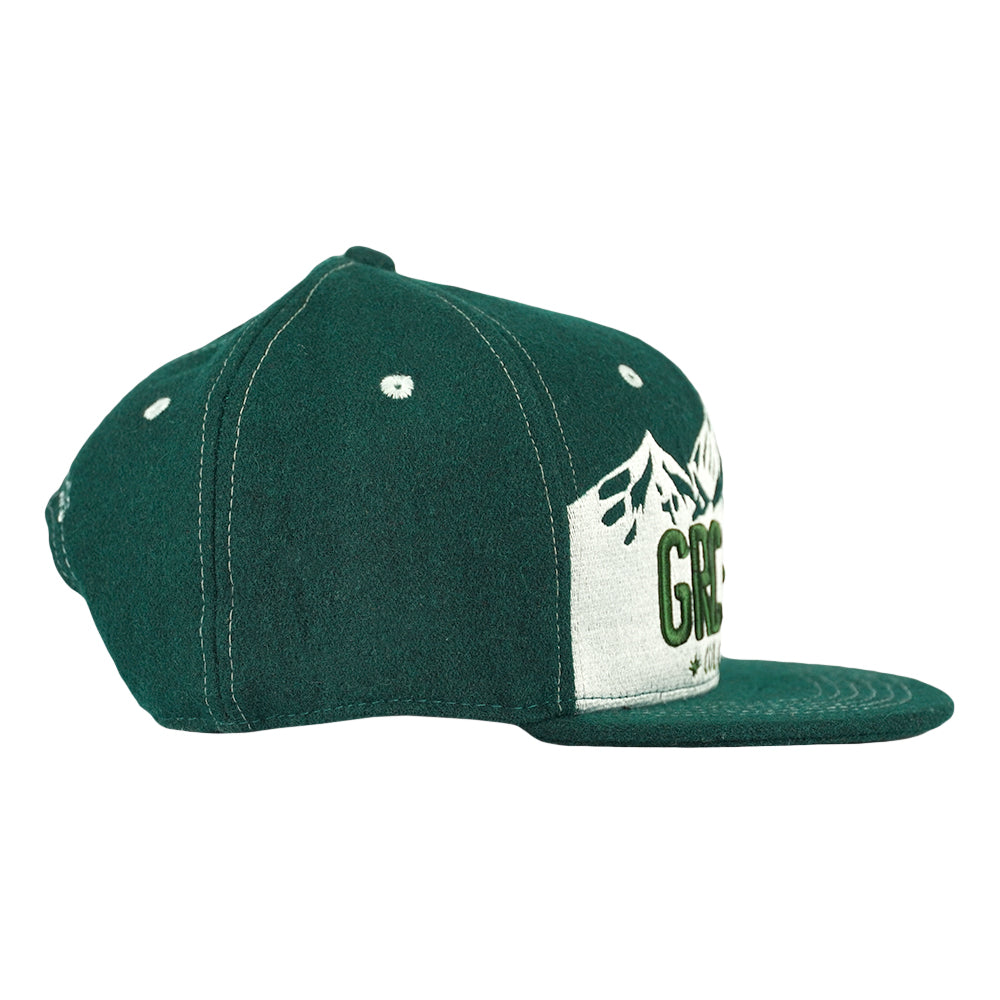 GRC 710 Native Plates Green Snapback Hat Grassroots California