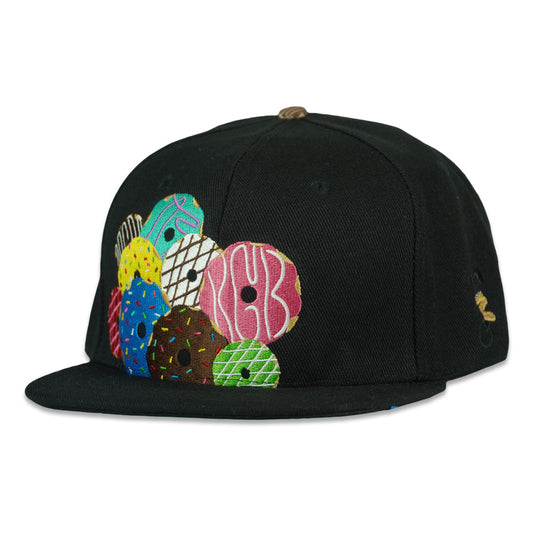 KGB Glass Decade of Donuts Black Fitted Hat Grassroots California