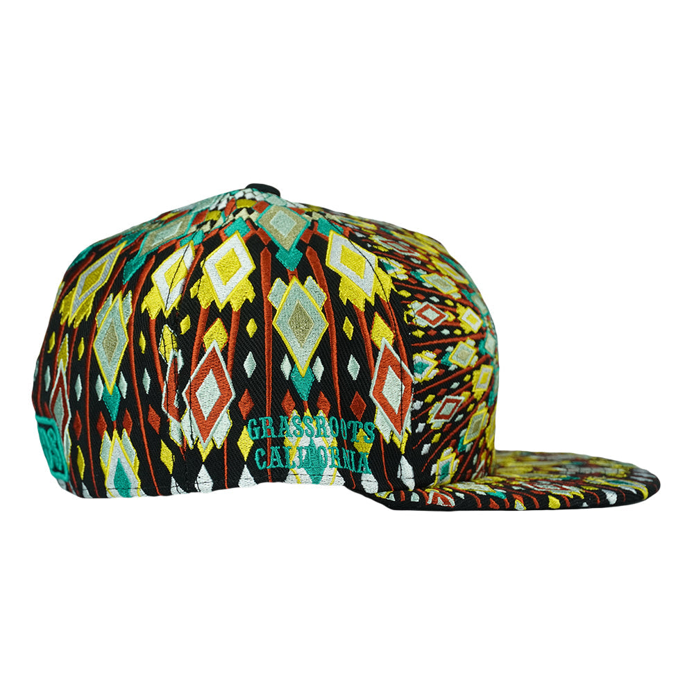 San Pedro Del Sol V3 Black Fitted Hat Grassroots California