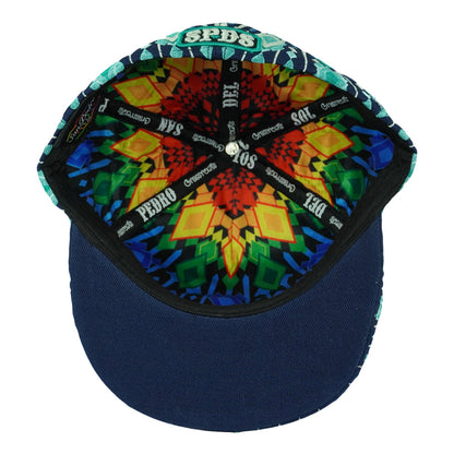 San Pedro Del Sol V3 Teal Fitted Hat Grassroots California