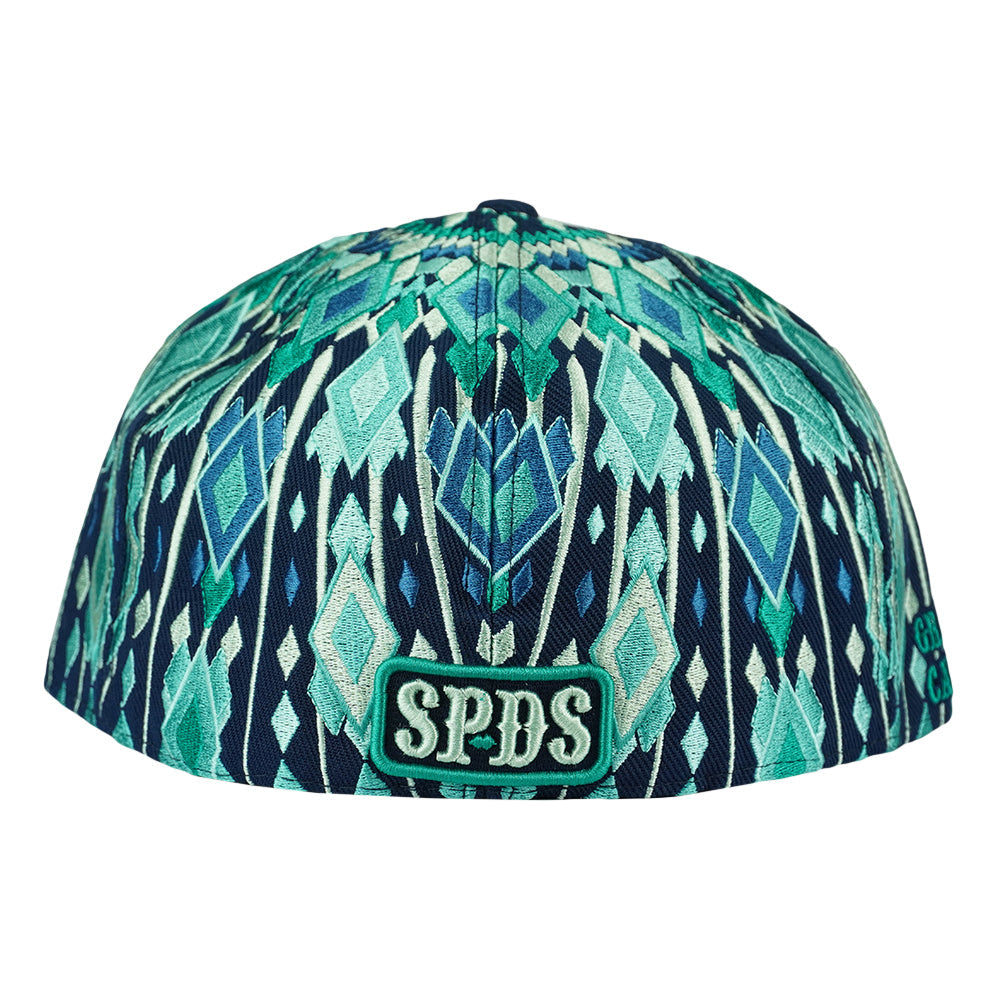 San Pedro Del Sol V3 Teal Fitted Hat Grassroots California