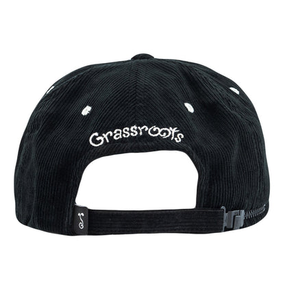 Tripp St Black Corduroy Zipperback Hat Grassroots California