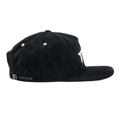 Tripp St Black Corduroy Zipperback Hat Grassroots California