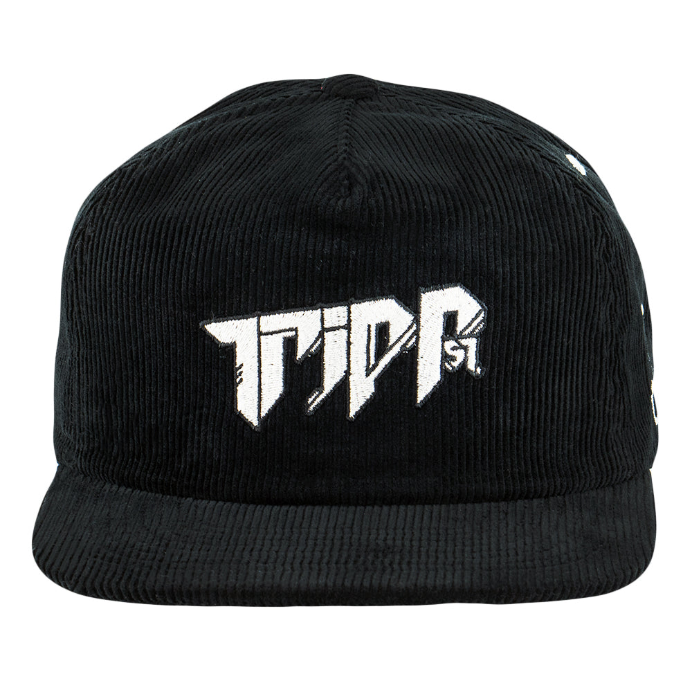 Tripp St Black Corduroy Zipperback Hat Grassroots California