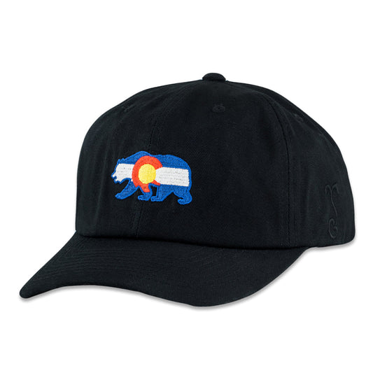 Colorado Bear Black Dad Hat Grassroots California