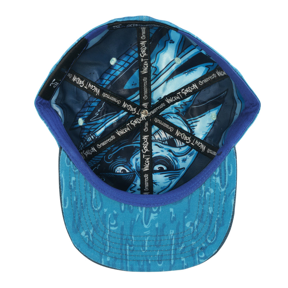 Vincent Gordon Ganja Bay Blue Fitted Hat Grassroots California