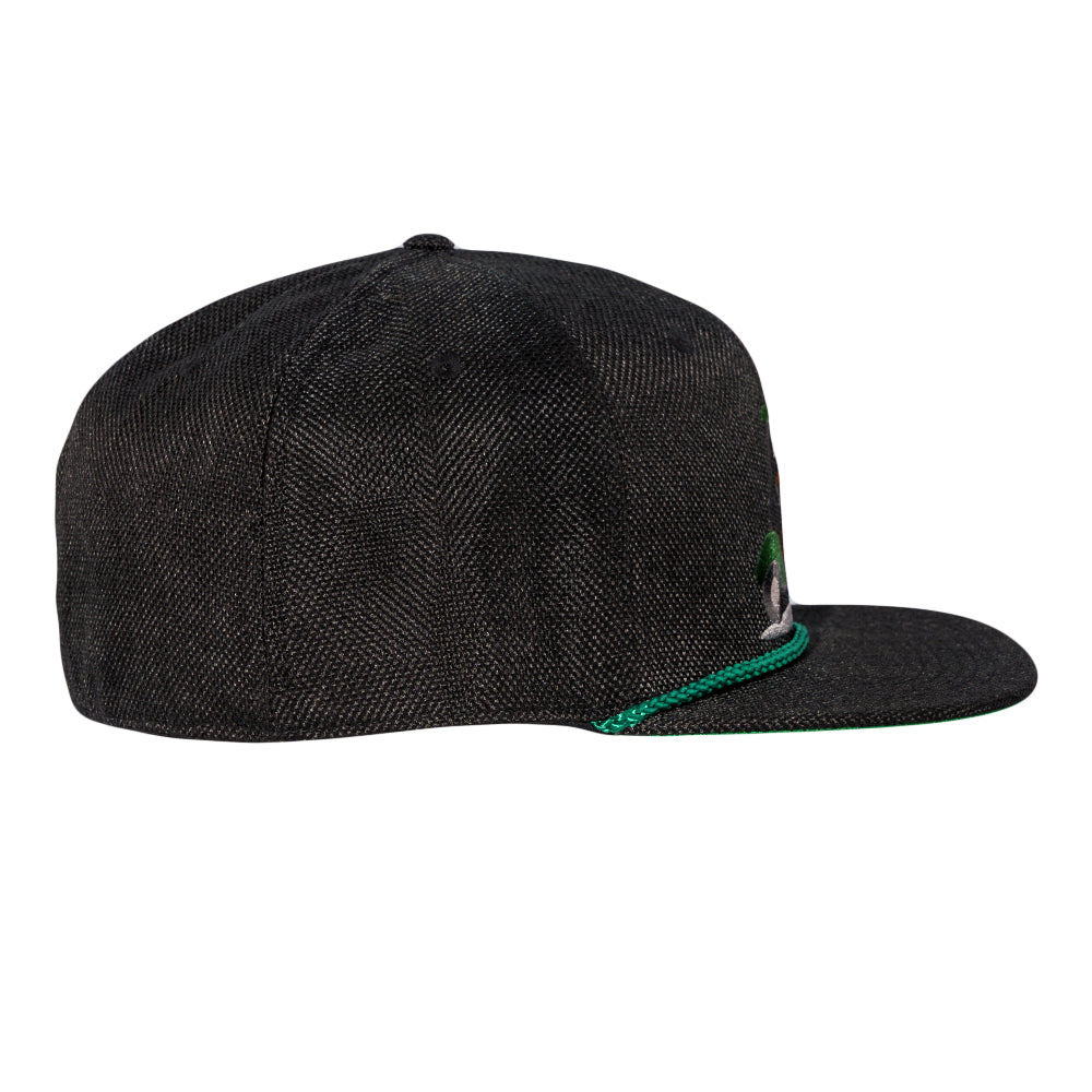 Bogey Bear Black Fitted Hat Grassroots California