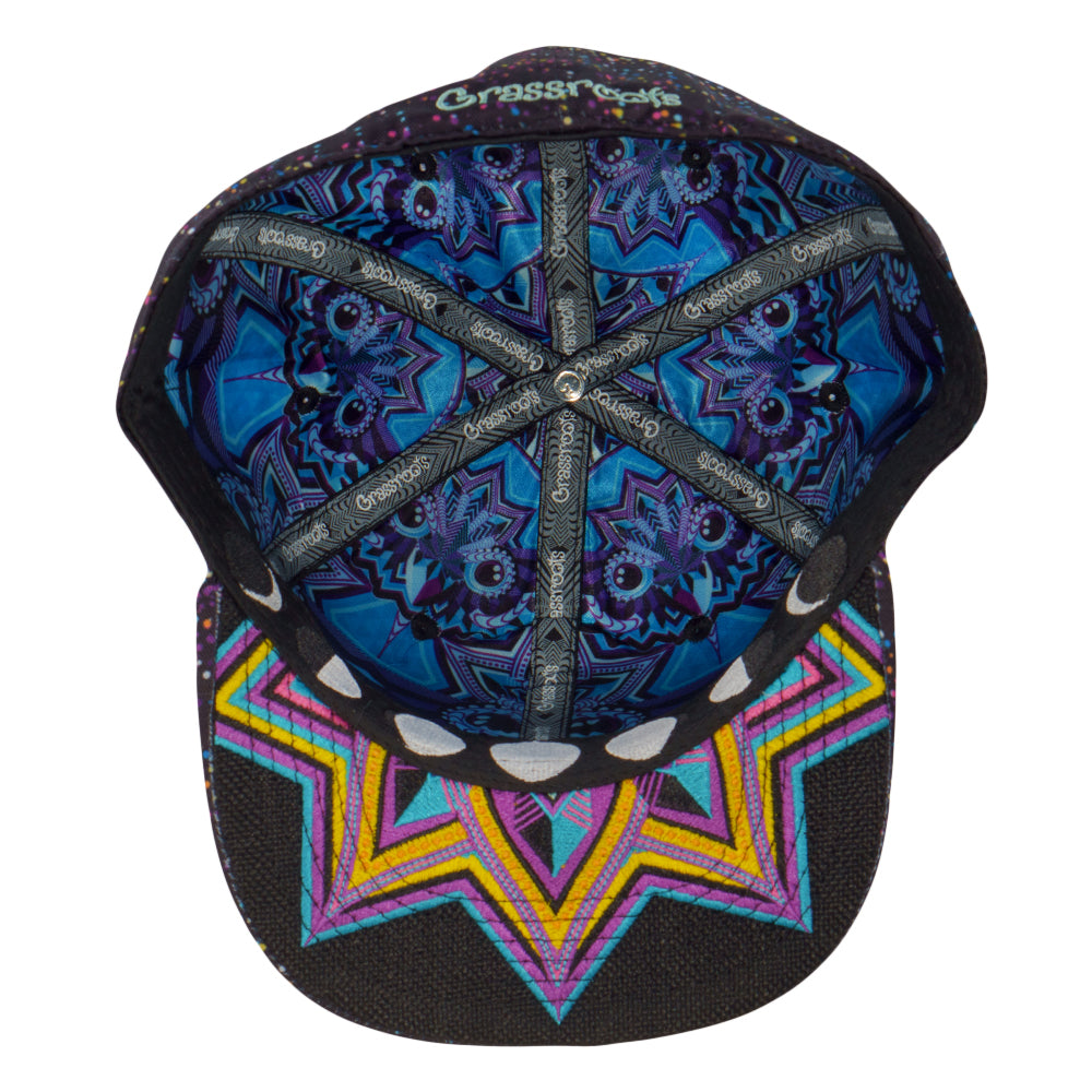 Night Owl Rainbow Vortex Fitted Hat Grassroots California