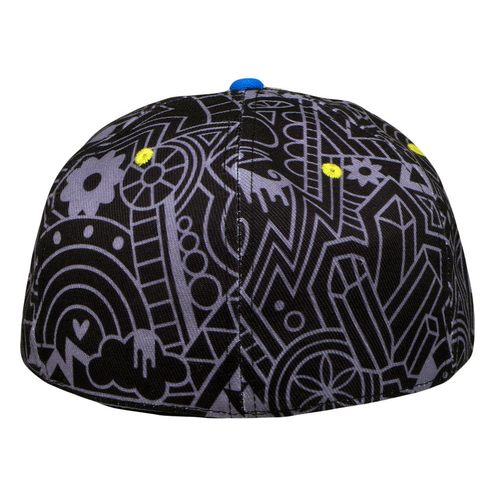 FAB Fabstract Pyramid Black Fitted Hat Grassroots California