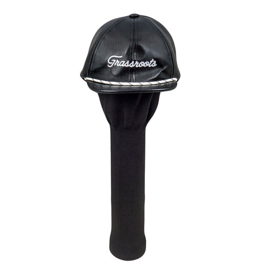 Golfroots Script Black Driver Head Cover Grassroots California