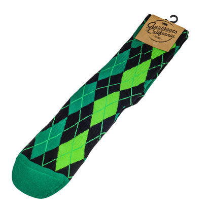 Kush Leaf Argyle Socks Grassroots California