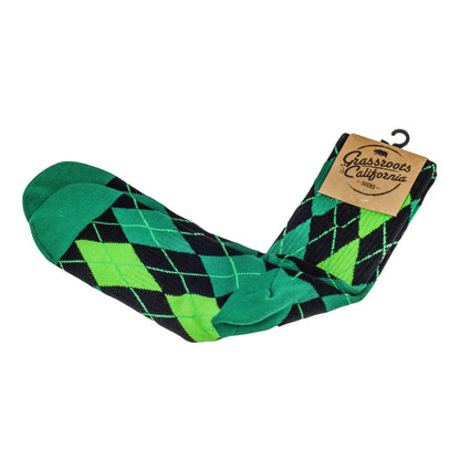 Kush Leaf Argyle Socks Grassroots California