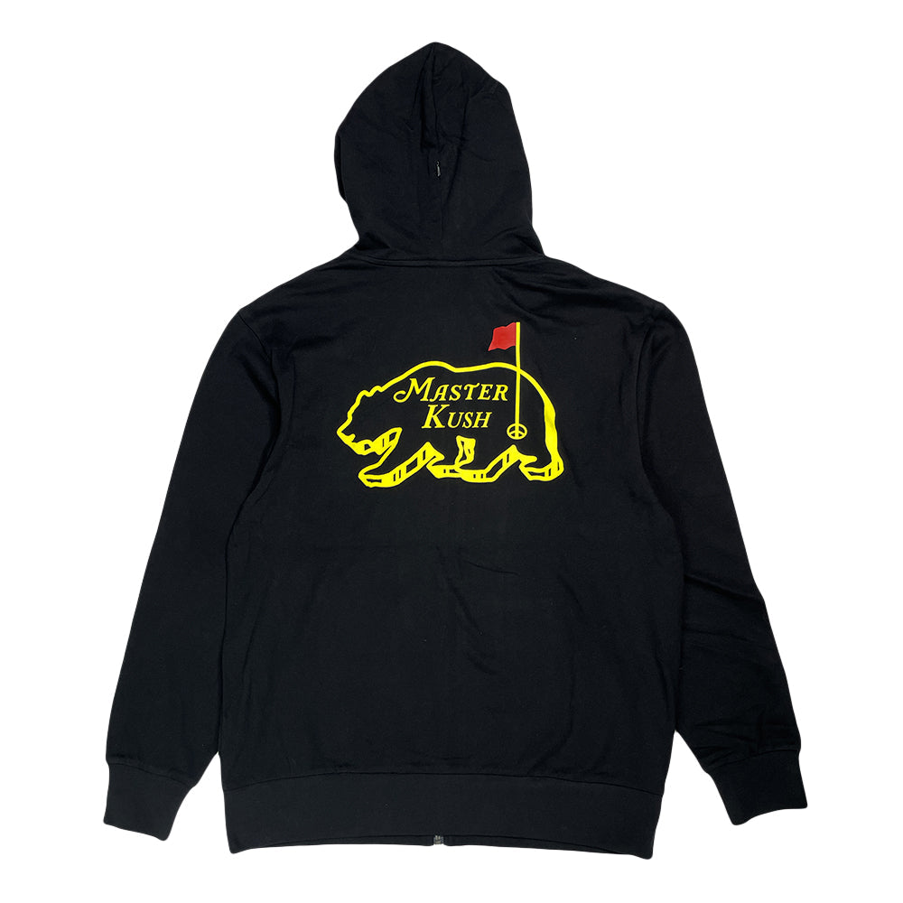 Kush Bear Black Zip Up Hoodie Grassroots California