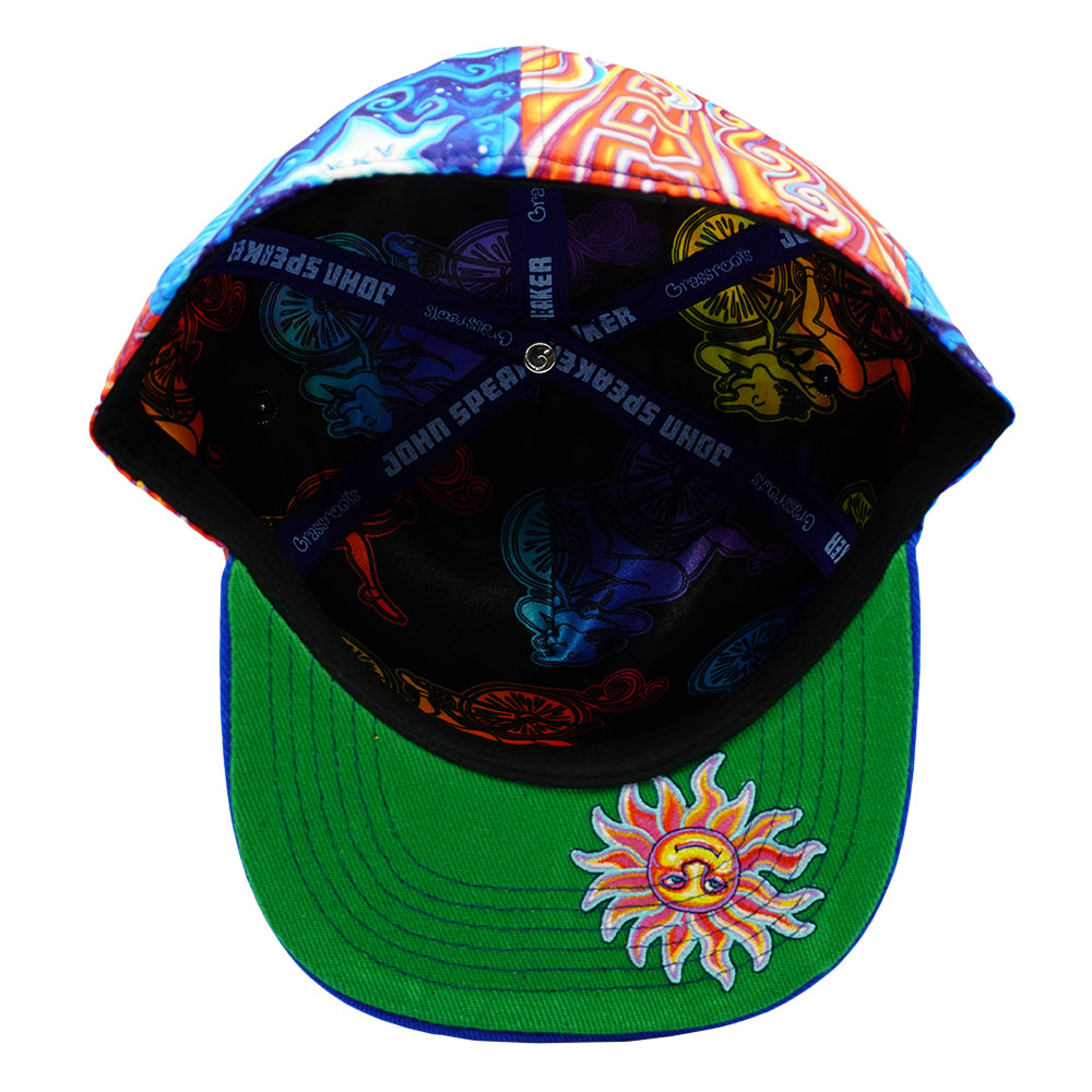 John Speaker Bicycle Day Allover Fitted Hat Grassroots California