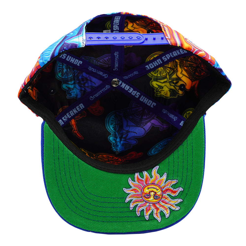 John Speaker Bicycle Day Allover Snapback Hat Grassroots California